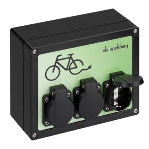 Oplaadpunt fiets zwart IP44 IK08 20003001