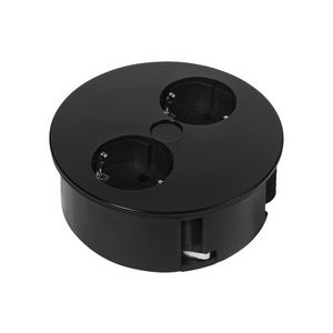 Twist 2x 230V 2m RA (montage stekker los bijgeleverd) zw.m.