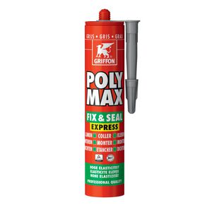 Montagelijm/afdichtingskit POLY MAX FIX & SEAL EXPRESS grijs koker a  425G