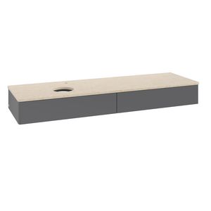 Wastafelonderkast Antao 1600x190x500mm Antr. Matt Lacquer K15053GK