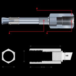 Inslag-ankerplug v montage draadeind M8/M10 E30-E90 VVE=100