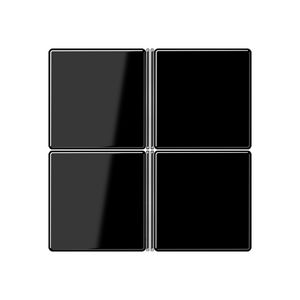 Tastafdekking A/AS 4-voudig compleet zwart KNX