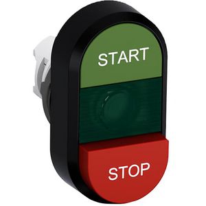 Verlichte dubbele knop groen/rood start/stop 1SFA611144R1102