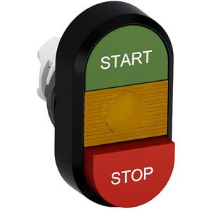 Verlichte dubbele knop groen/rood start/stop 1SFA611144R1103
