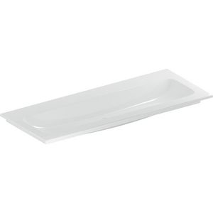 iCon meubelwastafel slim rim 120x48cm zonder kraangat zonder overloop wit Keratect