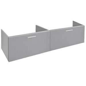 Onderkast (140x45cm) met 2 lades hoog naast elkaar met handgreep - 10 - Black kunststof
