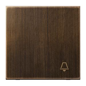 Schakelwip belsymbool LS messing antiek