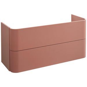 Onderkast Round (130x48cm) 2 lades push to open Light Grey Mat