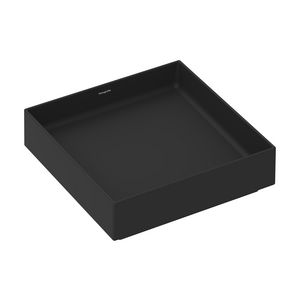 Wastafel Xuniva Evo E waskom 400/400 z. kraangat mat zwart