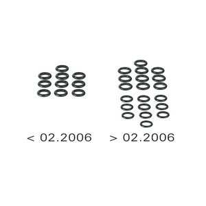 Set a 20st. o-ring v.spindel 1/2