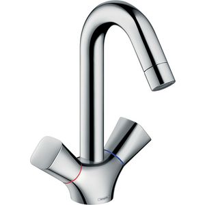 Logis 150 2-hendel wastafelmengkraan chroom incl. waste
