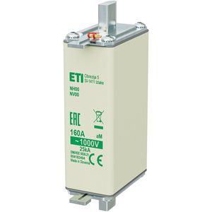 Zekering NH00/85 aM 160A/1000V 4182494 VVE=3