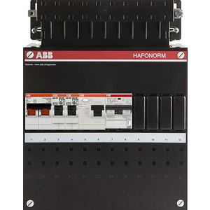 Groepenkast 1x 16A/30mA + 2xachter 30mA +HS 1-f