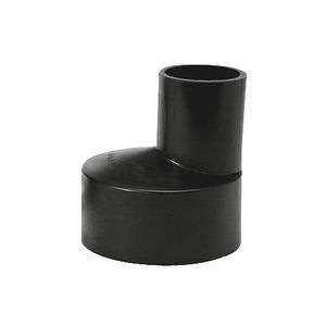 PE excentrisch verloop lang 56x40mm PN4 zwart