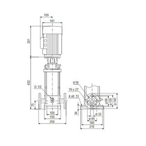Centrifugaalpomp CRN3-11 A-FGJ-G-V-HQQV 3x230/400 50 Hz