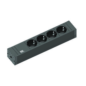 Connect Line 4x 230V RA 2mmet RA stekker zwart