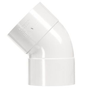 PVC bocht 45° wit 2xlijmmof 40mm
