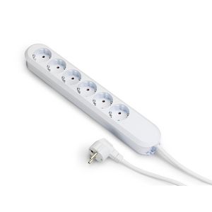 Smart 6x 230V RA 1,5mmet RA stekker wit