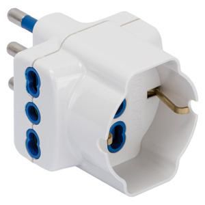 MULTIPLE ADAPTOR-2P+E 16A S17-2 OUTPUT ITALIAN STANDARD 16A