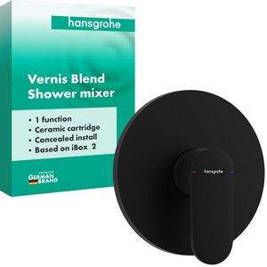 Vernis Blend 1-hendel afbouwdeel inbouwdouchemengkraan voor 1 functie Mat zwart