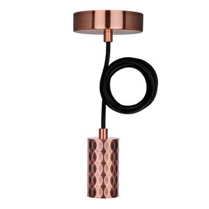 Pendant Pisa E27 Brass Antique 1.5M 2C Black