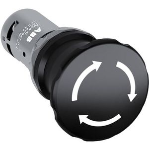 Compact emergency stop 40 mm black twist release.