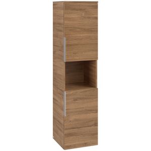 Hoge kast ARCHITECTURA 350x1400x346mm Oak Kansas B89701RH greep Volcano Black