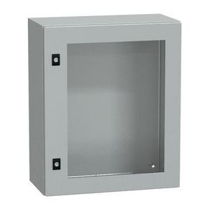 Deur 600x500x250mm IP66 / IK08 Transparant RAL70 Spacial CRN