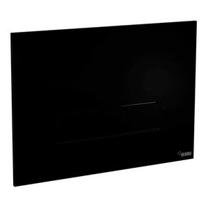WC-Bedieningsplaat Orbit 2-toets glas zwart verzonken