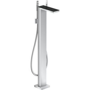AXOR MyEdition afbouwdeel 1-hendel badmengkraan vloergemonteerd chroom/zwart glas excl. inbouwdeel