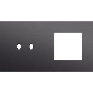 Afdekplaat 2-voud horiz. 71mm centerafst. 224-57807