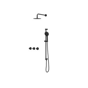 Afbouwdeel regendouche Combiset Nexus 4 inbouwthermostaat mat zwart CSN4EXMZBAAB excl. inbouwbox