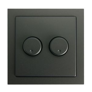 ED-10074 DUO DIMMERKNOP BJ FUTURE LINEAR MAT ZWART