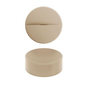 VALE opzetkom Ø220mm h=70mm geïntegreerde afvoer mat mosterd keramiek
