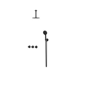 Afbouwdeel regendouche Combiset Nexus 4 inbouwthermostaat mat zwart CSN4EXMZBABA excl. inbouwbox