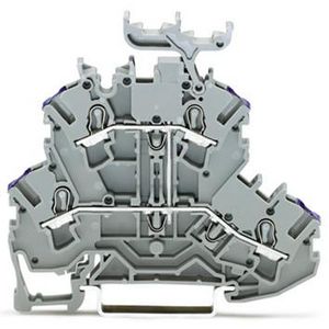 2-etageklem 4-draads rijgklem L grijs 2002-2238 VVE=50