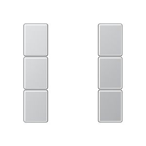 Tastafdekking compleet 3-voudig A500 aluminium KNX