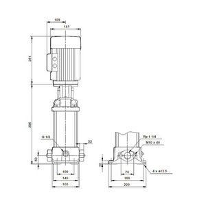 Centrifugaalpomp CR5-7 A-A-A-E-HQQE 3x230/400 50 Hz
