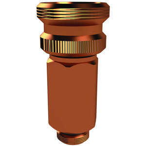 Axiaal-aftapper van brons DN8 tbv DN15-50