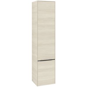 Hoge kast SUBWAY 3.0 400x1710x362mm White Oak C58701AA greep Volcano Black