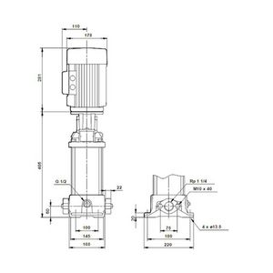 Centrifugaalpomp CR5-9 A-A-A-E-HQQE 3x230/400 50 Hz
