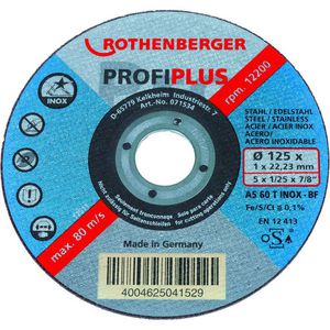 ACTIE Doos a 10st. doorslijpschijf inox profi plus, 125mm dikte 1mm