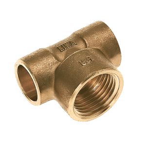 T-koppeling verlopend messing soldeer 22x3/4" bn.x22mm k VVE=5