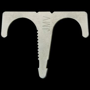 Inslagbeugel dubbel 16/20mm blank met kartel VVE=250