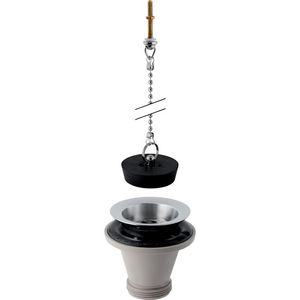 Plug uitst.gootst. met stopG=1.1/2" grijs