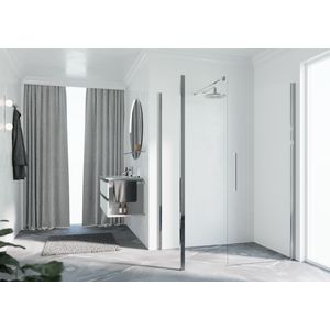 Young 2.0 F vaste wand 890-910x2000mm chroom helder