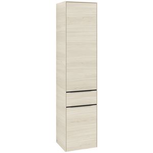 Hoge kast SUBWAY 3.0 400x1710x362mm White Oak C59001AA greep Volcano Black