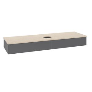 Wastafelonderkast Antao 1600x190x500mm Antr. Matt Lacquer L14013GK
