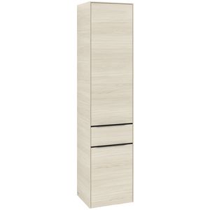 Hoge kast SUBWAY 3.0 400x1710x362mm White Oak C59101AA greep Volcano Black