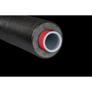 Lengte per mtr. voorgeisoleerde  buis uitw. Ø90mm FLEXALEN enkel 1x Ø40mm rood